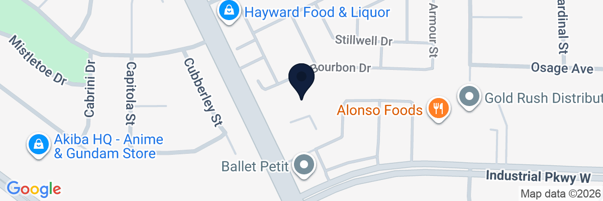 Map showing facility locations