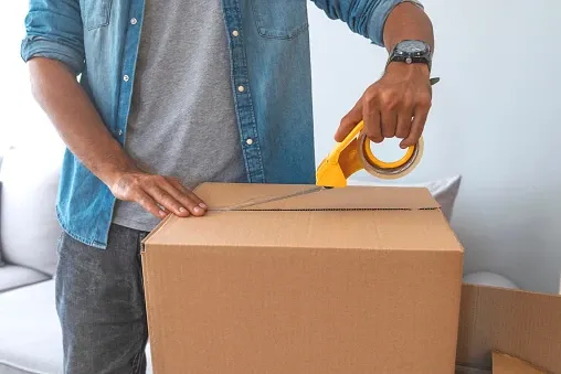 Man packing